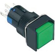 Resim 16mm Kalıcıkı Butonlar 1no/1nc 5p Led Voltajı 10v 24v Ve 220v Kare Sarı 
