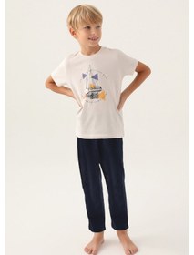 Resim Arnetta Home Taş Erkek Çocuk Pijama Takımı 5274-42741 Taş 