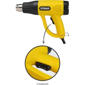 Resim PremiumPort Yüksek Performanslı 2000W Sıcak Hava Tabancası, Çok Amaçlı Kullanım 
