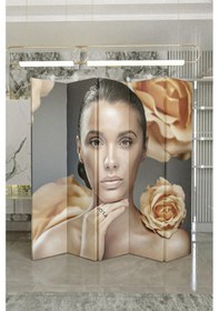 Resim Kadın Baskılı 5 Kanat Paravan Oda Bölme 559881 