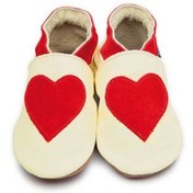 Resim Inch Blue 0-6 Ay, Tek Beden, Love Buttermilk Red El Yapımı Hakiki Deriden Patik 