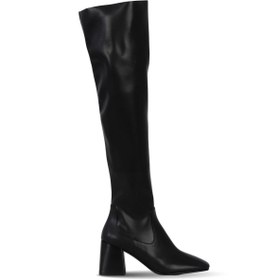 Resim Bueno Shoes Siyah Deri/streç Kadın Topuklu Çizme 42wc6304 
