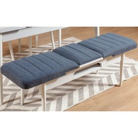 Resim REYSA MOBİLYA Sembol Bench Beyaz Lacivert 