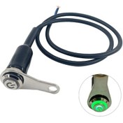 Resim Yeşil-12v Led Motosiklet Anahtarı Açık + Kapalı Gidon Dağı Alüminyum Alaşımlı Su Geçirme Bisiklet Sis Lambası Yedek Parça 44535546 