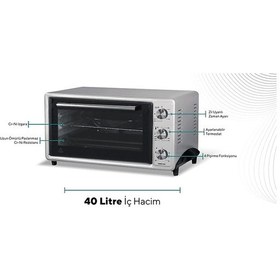 Resim Koenic KMO 409026 M 40 L 5 Program Mini Fırın 