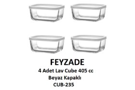 Resim Feyza Design Pratik ve Şık 4'lü Kahvaltılık Saklama Kabı Seti 405CC, Güvenle Saklayın 