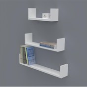 Resim Kenzlife kitaplık müjgan 012*060-045-030*20 byz duvar rafı 