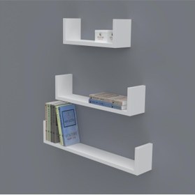 Resim Kenzlife kitaplık müjgan 012*060-045-030*20 byz duvar rafı 