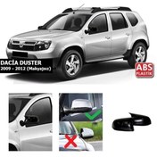 Resim Sts Oto Aksesuar Duster 2009-2012 Uyumlu Makyajsız Batman Yarasa Ayna Kapağı Piano Black Abs Plastik (01) 
