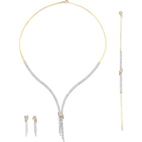 Resim Çift Sıra Suyolu Altın Düğün-Nişan Seti - Güzelse Çizgidendir 