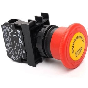 Resim Emas Acil Stop Mantar 40Mm Emergency Etiketli B200E-E 