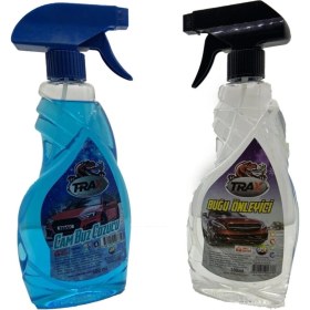 Resim Oto Cam Buz Çözücü 500 ml & Araba Buğu Önleyici Sprey 500 ml Buz ve Buğu Çözücü 2 Si Bir Arada 