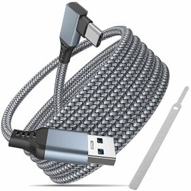 Resim Meta Quest 2 1/2/3/Pro/Cico Uyumlu 3.2 Type-C-USB 5 M Sanal Gerçeklik Gözlüğü İçin Link Kablosu Cosmostech