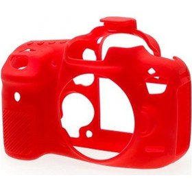 Resim Easycover Canon 7D Mark II Silikon Kılıf Ecc7Dr2 (Kırmızı) 