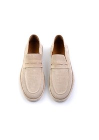 Resim Bambi Bej Leather Erkek Loafer Ayakkabı E01589240102 Bej 