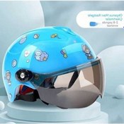 Resim Supermarket1 Çocuk Kask Akü Araba Güneş Koruyucu Yarım Kask, 2-8 Yaş, Mevsimlik, Pembe-beyaz-mavi-sarı Blue Blue 