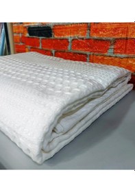 Resim Şaheser %100 Pamuk Çift Kişilik Pike 240x220 Tek Pike -beyaz Beyaz 