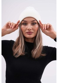 Resim Ritagarcia Peluş Ponponlu Bere Beyaz 