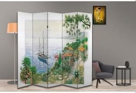 Resim Manzara Temalı Özel Tasarım Paravan Room Divider PRV1107, 180 x 180 