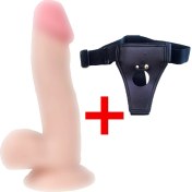 Resim Xise Kemerli Belden Bağlamalı 17 cm Esnek Yumuşak Dokulu Takma Dildo 