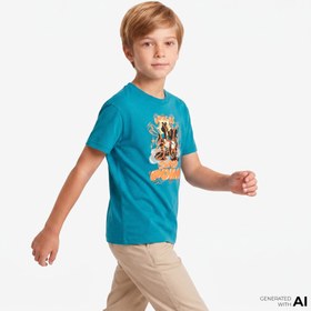 Resim Puma Graphic Super Çocuk Mavi T-Shirt 
