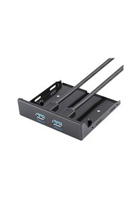 Resim 3.5" inç 2 Port USB 3.0 Dahili Floppy Disket Ön Panel Yuvası 