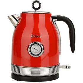 Resim Zilan ZLN7033 Elektrikli Retro Su Isıtıcı Kettle Kırmızı 