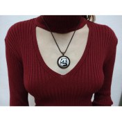 Resim Tomars Panda İşlemeli Kanaviçe Kolye - Anahtarlık 