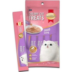 Resim Smart Heart Kalamarlı Krema Kedi Ödülü 4 x 15 G 