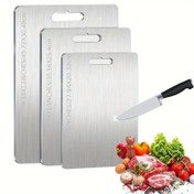 Resim Premium Titanyum Alaşımlı Kesme Tahtası - Çift Taraflı, Kaliteli, Dayanıklı & Hijyenik Mutfak Doğrama Bloğu Et, Peynir, Ekmek, Sebze & Meyve için - Ev Yemekleri & Restoranlar için Mükemmel 