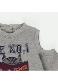 Resim Panço Kız Bebek Omuz Pencere Detaylı Baskılı Sweatshirt (554816243) Çok Renkli 