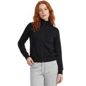 Resim Sportive Kaia Full-Zip Kadın Siyah Günlük Stil Eşofman Üstü 26YK0001-SYH 