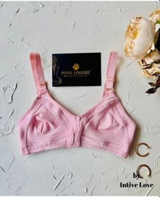 Resim Liza Puantiye Desenli Pamuklu Penye Kalın Askılı Toparlayıcı Bale Pudra 