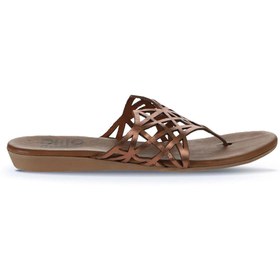 Resim Bueno Shoes Taba Parlak Deri Kadın Parmak Arası Terlik 01wu7460 