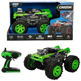 Resim 1:12 Big Patfoot Usb Şarjlı Uzaktan Kumandalı Off Road Araba 32 Cm 16156 Yeşil Çok Renkli 