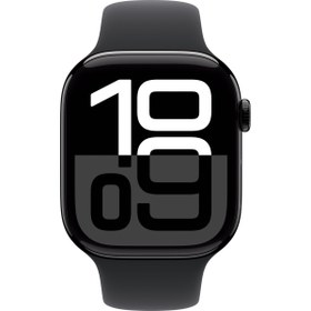 Resim Apple Watch Series 10 Gps 42MM Jet Black Aluminium Case With Black Sport Band - S\u002Fm 