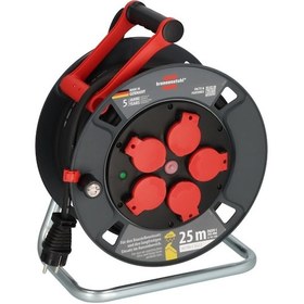 Resim Brennenstuhl Profesyone Serisi 5 Soketli Sigorta Şalterli Ip44 Lisanslı 25 Metre Makaralı Kablo H07rn-f 3g2.5 