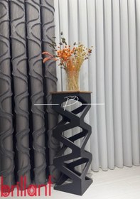 Resim Fon Perde Brillant Marka Tanjant Püsküllü Fon Pufy Nilda Antrsit Gri 