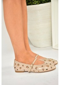 Resim Fox Shoes U820084509 Bej Kadın Babet Bej-suni Deri Bej 