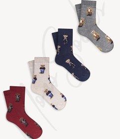 Resim Mono Socks Çocuk 4'lü Teddy Bear Çorap 