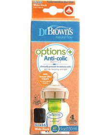 Resim Db51730 Dr Browns Options+ Geniş Ağız Antikolik Cam Biberon 150 Ml 0+ Ay 4 Adet 
