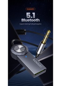 Resim Toocki Bluetooth Araç Kiti 5.1 Navigasyon Destekli Hi-fi Ses 