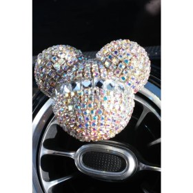 Resim Tasarım Arabam Panda Koku Yaldız Taş & Gümüş Baget Taş 