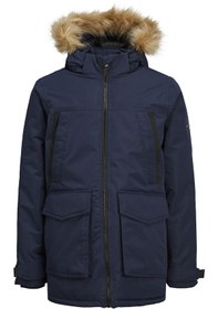 Resim Kürklü Kapüsonlu Parka - Çocuk 12212522 Navy Blazer 