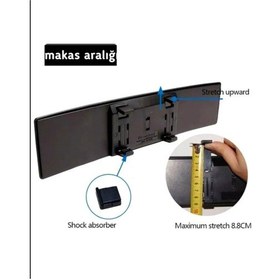 Resim Ilave Oto Iç Dikiz Aynası Mavi Ayna Bombeli Makaslı Geçmeli 300 Mm 