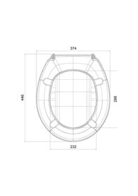 Resim Tema Monaco Thermoplast Klozet Kapağı Beyaz Alttan Menteşeli 