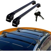 Resim Cross Auto Accessories-Yapışık Tavan Çıtası İçin Suzuki Escudo Suv (Ly) 2015-2024 İle Uyumlu Kilitlenebilir Ara Atkı Taşıyıcı Tavan Barı 2 adet Siyah 