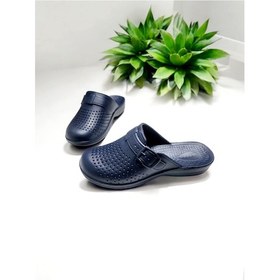 Resim Eva Burnu Kapalı Şeritsiz Sabo Terlik Lacivert 