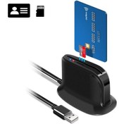 Resim Rocketek Scr812 Usb 2.0 Akıllı Kart Okuyucu Ic Id Cac Tf Kart Okuyucu Siyah 