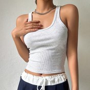 Resim OKde Kadınların Seksi Yaz Crop Top - Kolsuz, Kabartmalı, Bağcıklı Bel, Çok Yönlü ve Zarif, Kolsuz Moda|Kabartmalı Dokulu Üst|Sımsıkı Fit Üst 